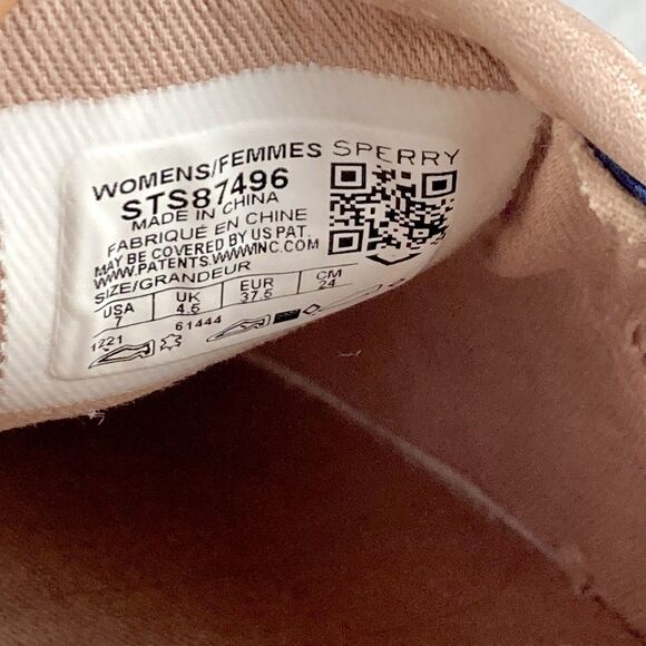 Sperry Shoes Womens 7 Pink Stripes Suede Crest Twin Gore Boat Platform Loafers - Picture 12 of 12